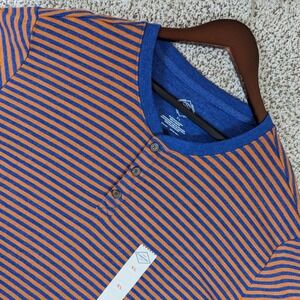 St John's Bay Henley Shirt‎ Striped Long Sleeve Casual Top XL